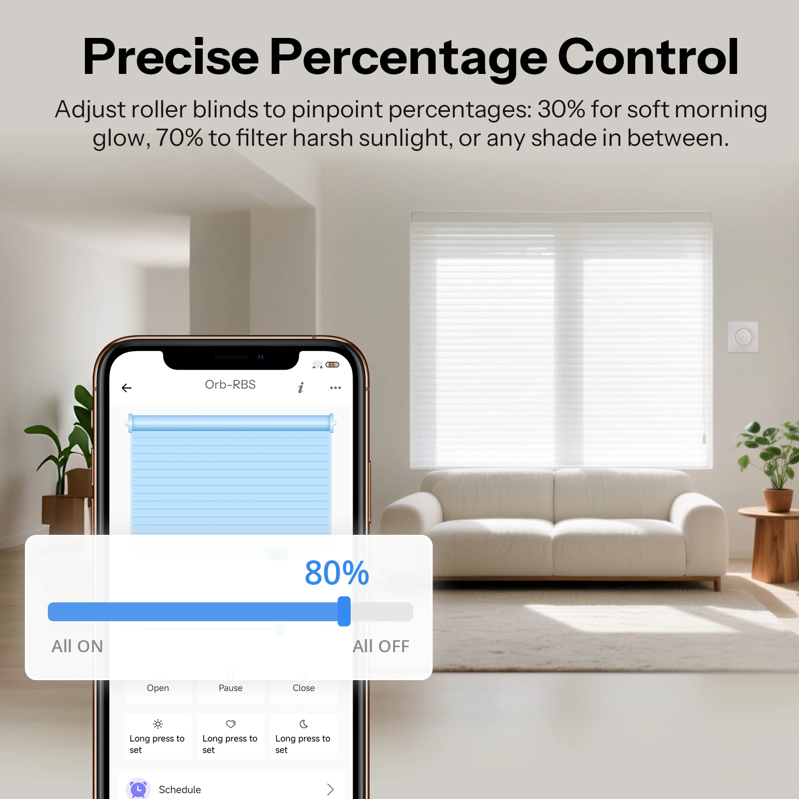 SONOFF MINI-RBS-E Fusion Series Matter Over WiFi Smart Roller Shutter Wall Switch Orb-RBS يعمل مع Google Home Alexa AppleHome
