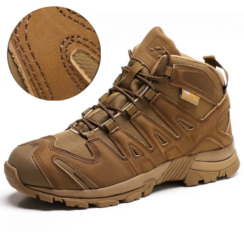 Heren Buiten Wandelen Klimschoenen Leger Fans Tactische Training Militaire Laarzen Lederen Nylon Slijtvaste Antislip Combat Laars