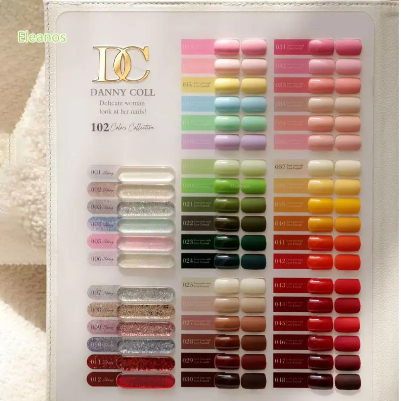 Eleanos 102 pz * 15 ml Set di smalti per unghie gel con libro a colori HEMA TPO Kit di vernici gratuiti Dannycoll Soak Off Gel UV Smalto per unghie
