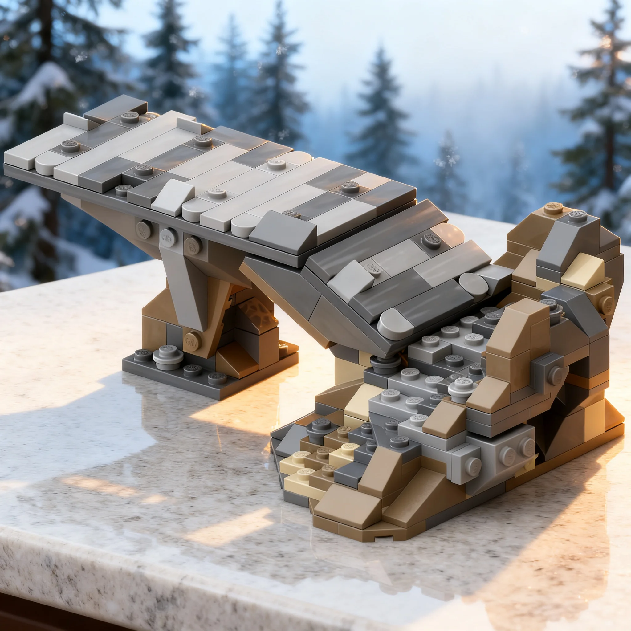 246 pièces MOC Stone Ascent Games, Blocs de Construction Modèle, Jouets Éducatifs d'Architecture à Assembler pour Enfants, Cadeau Créatif d'Anniversaire et de Noël