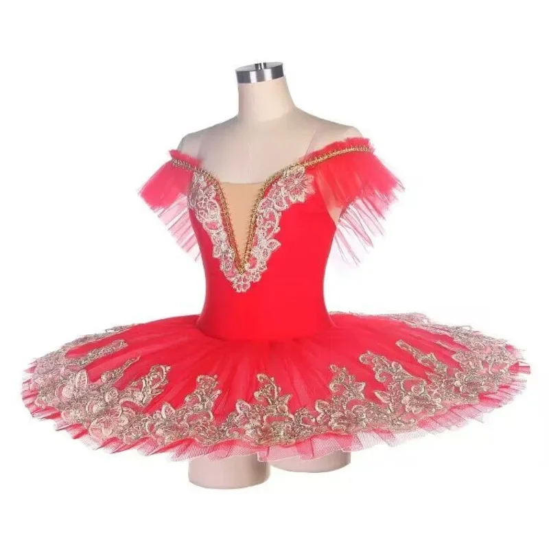 Pink Blue Red White Swan Lake Professional Tutu Ballet Costume Princess Girls Kids Child Ballerina Party Dress Pancake Ballet