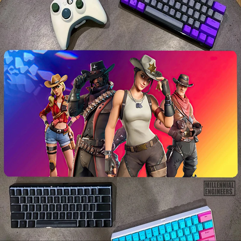 Hot-F-Fortnites-Game Mouse Pad Desk Mat Office Accessories Mousepad Gamer Big Mousepepad Keyboard Gaming Mats Extended Large Xxl