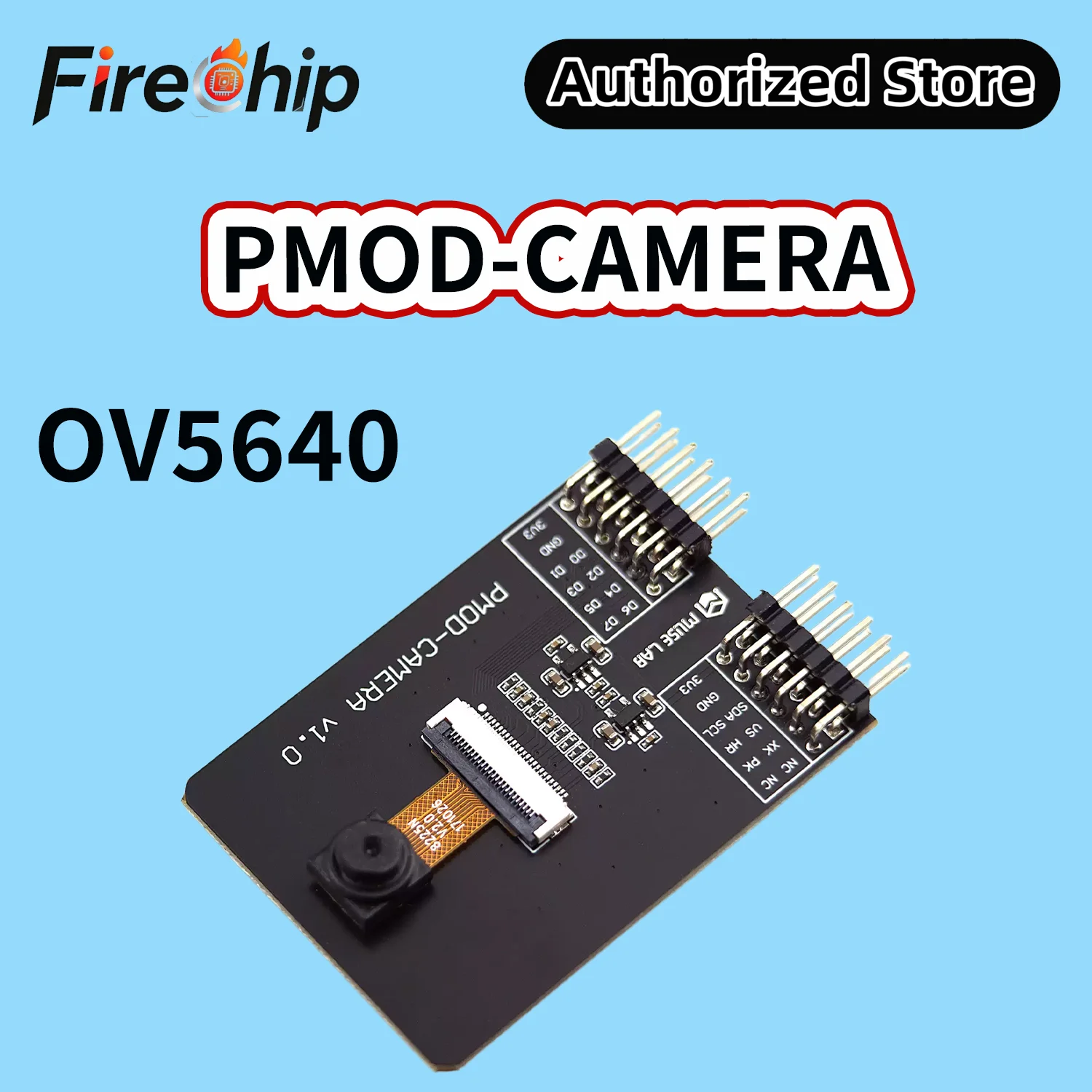 FireChip PMOD-Camera Expansion Board Supports OV2640/OV5640 CAMERA, PMOD Interface PMOD