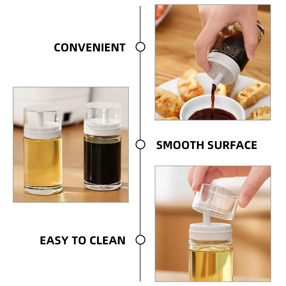 

Glass Seasoning Bottle Olive Oil Container Vinegar Holder Smooth Material Cooking Helper Small Size Vinegar Dispenser Bottle