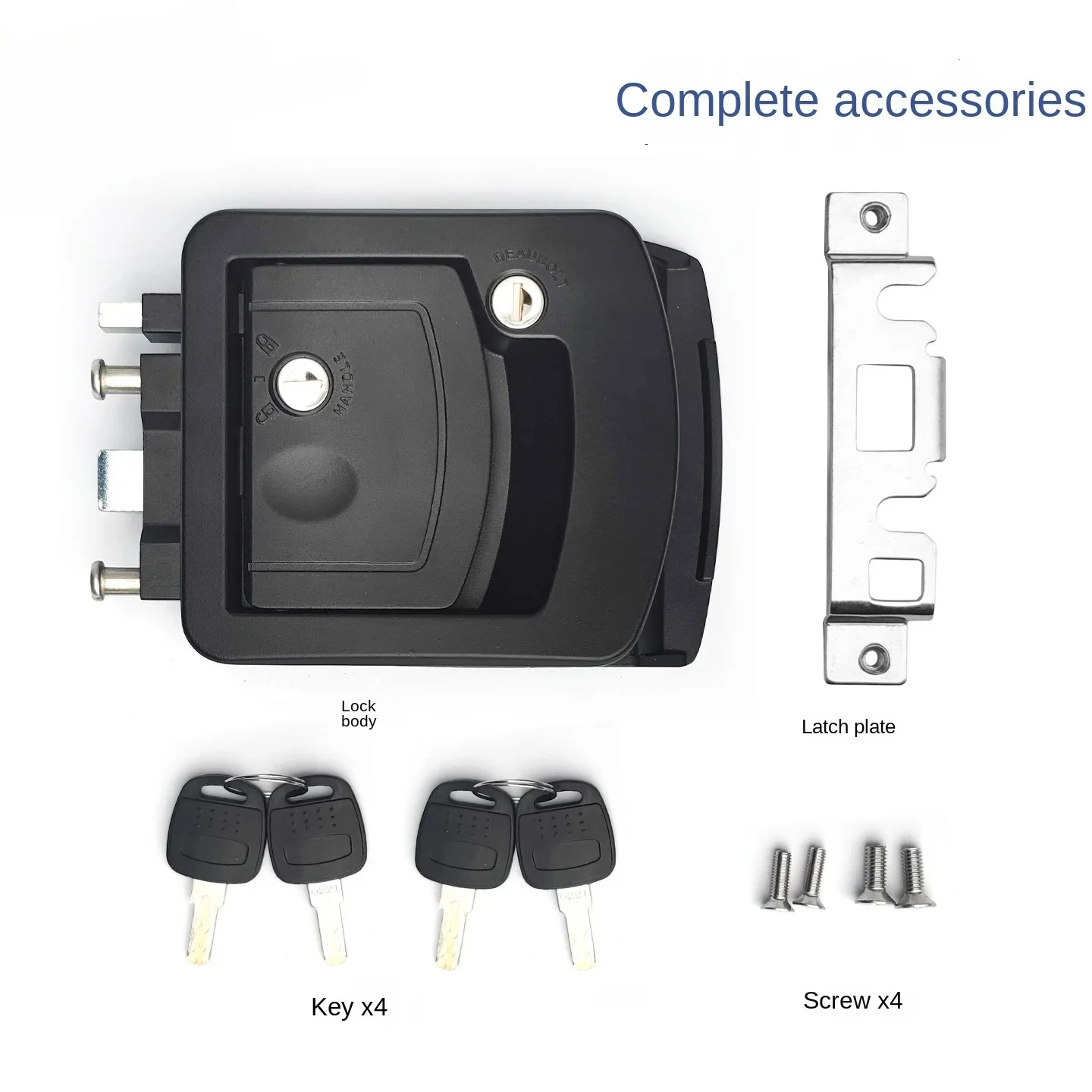RV Door Lock with Double Lock Core – C-Class IP54 Weatherproof Panel Lock, Zinc Alloy Handle for Travel Trailer