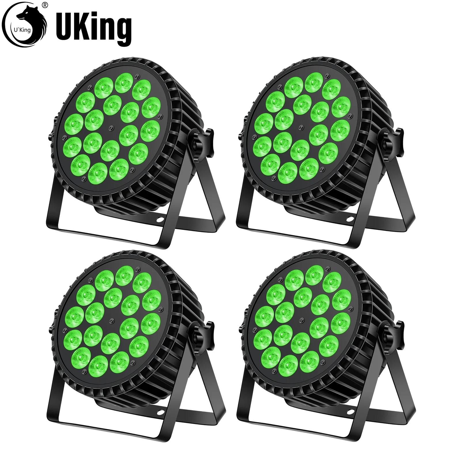 U\'King Par-luces LED de 18x10W, 4 en 1, RGBW, efecto de escenario, DMX512, luces de DJ para concierto en vivo, KTV, DJ, discoteca, Club