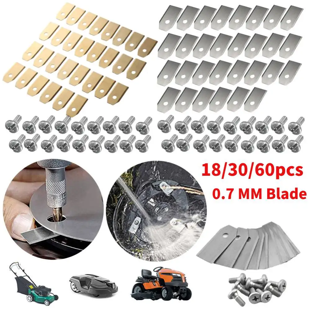 Lawn Mower Cutting Blades Set Stainless Steel Mowing Machine Blades 0.7 MM for Husqvarna Automower/Gardena Lawnmower