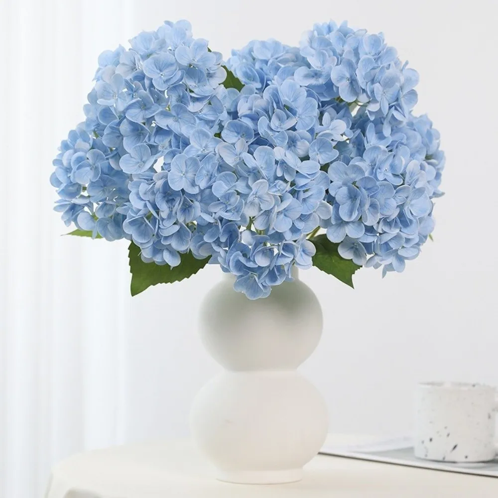 

Event Prop 4 Heads Artificial Hydrangea Flower Big Head Realistic Hydrangea Flowers Branch Simulation Faux Flowers Wedding Party
