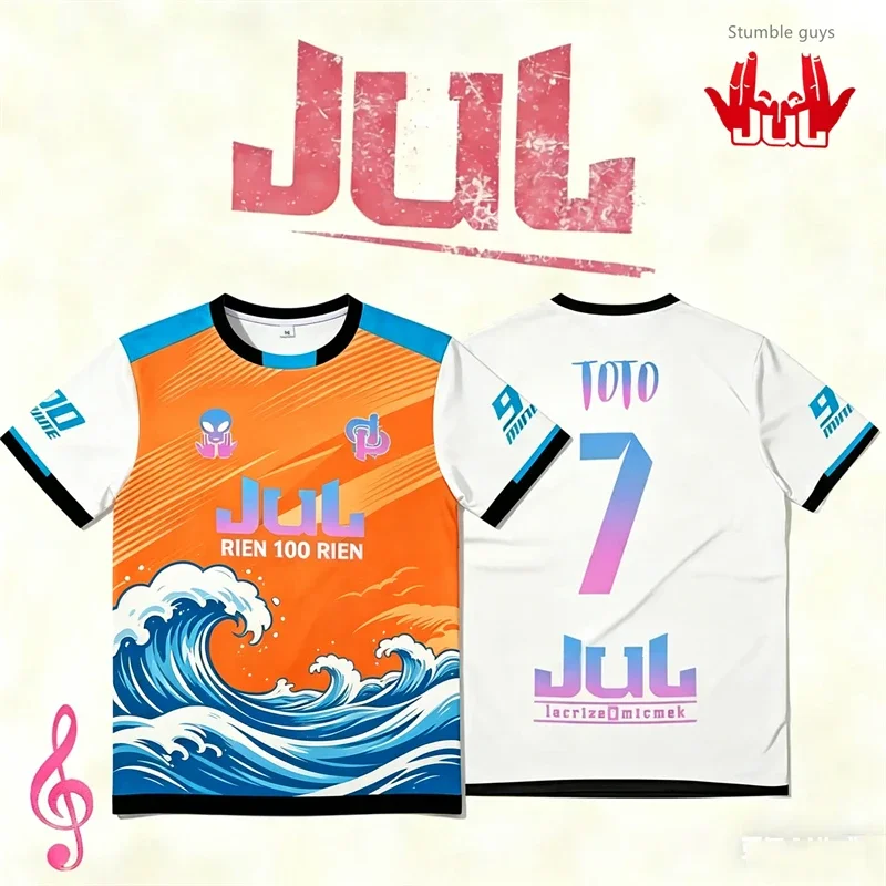90 Minuten MM9 JUL Übergrößen-Fußball-T-Shirt für Herren, Sommer-Outdoor-Sport, Schnelltrocknendes Trikot, Kurzarm-Fitness-Shirt für Jungen