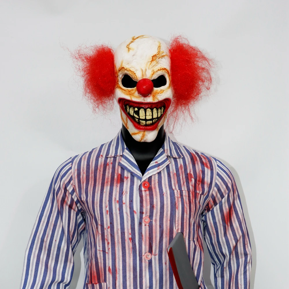 

Horror, Bloody, Horror Art, Clown Mask, Cosplay, Funny, Evil Clown Hat, Latex Halloween Theme Party Costume, Props