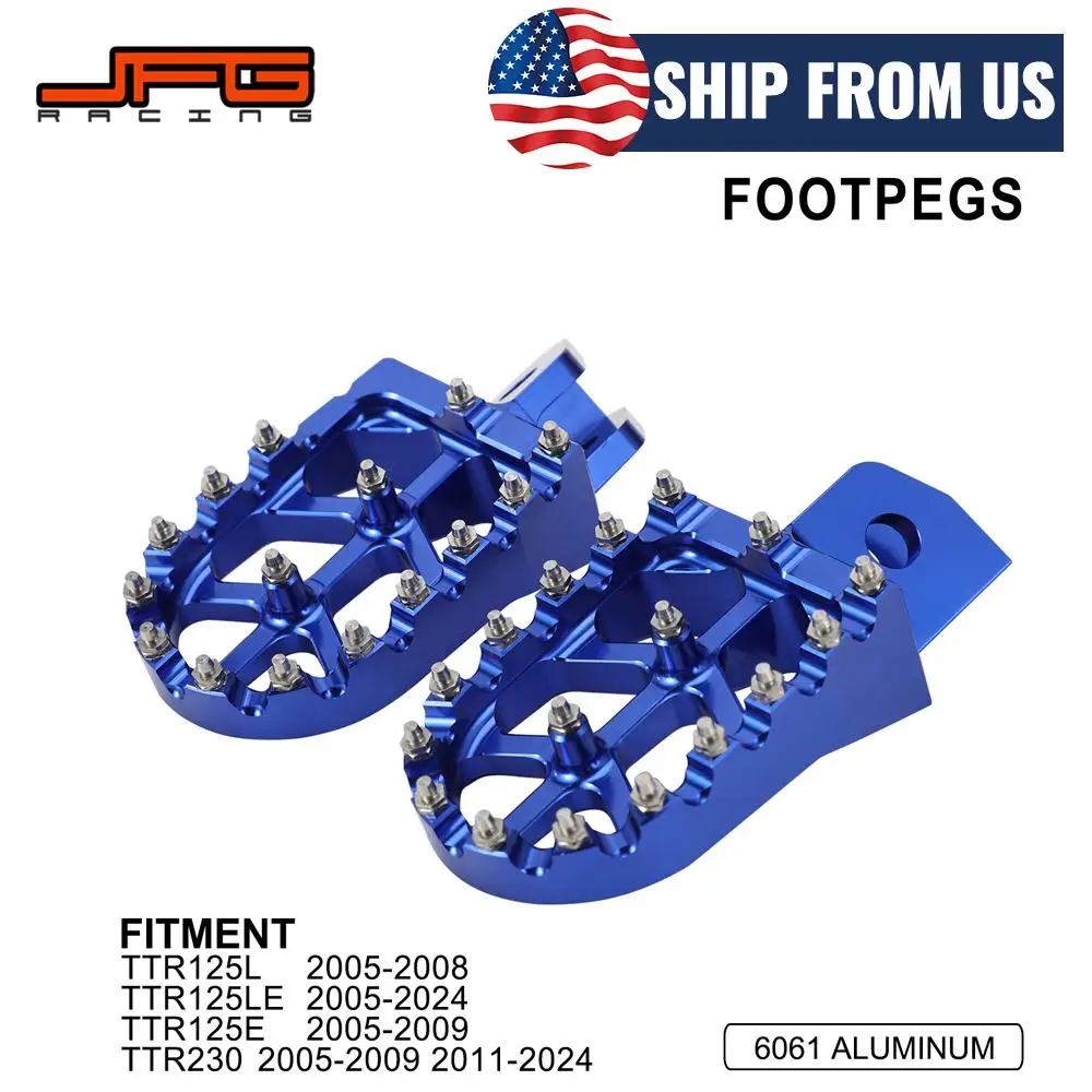 

For Yamaha TTR125 Footpegs CNC Aluminum Electric Dirt Bike Footrest Motocross Pedals Motorcycles Blue Accessories Off-Road