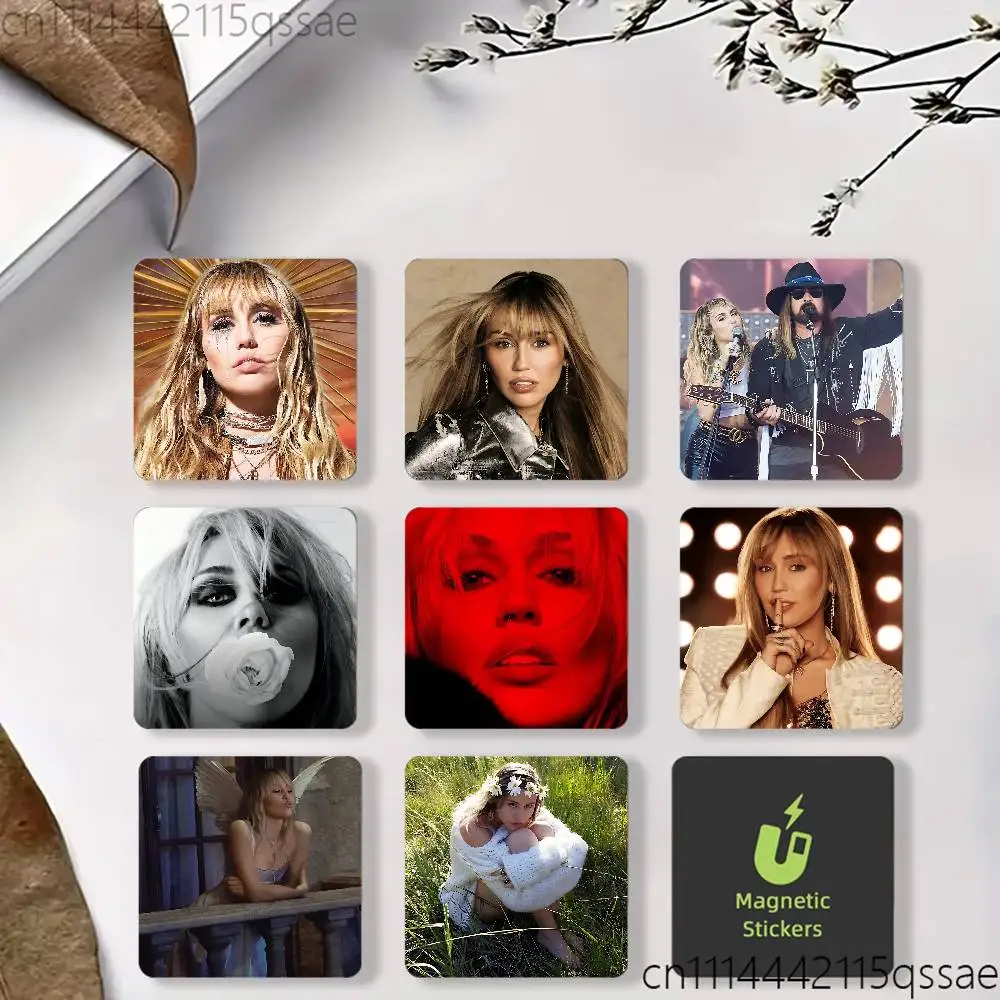 FOR Miley Cyrus Bass Persuades Fridge Magnet Personalized Magnetic Durable Plastic Square Picture Surface Fridge Magnets
