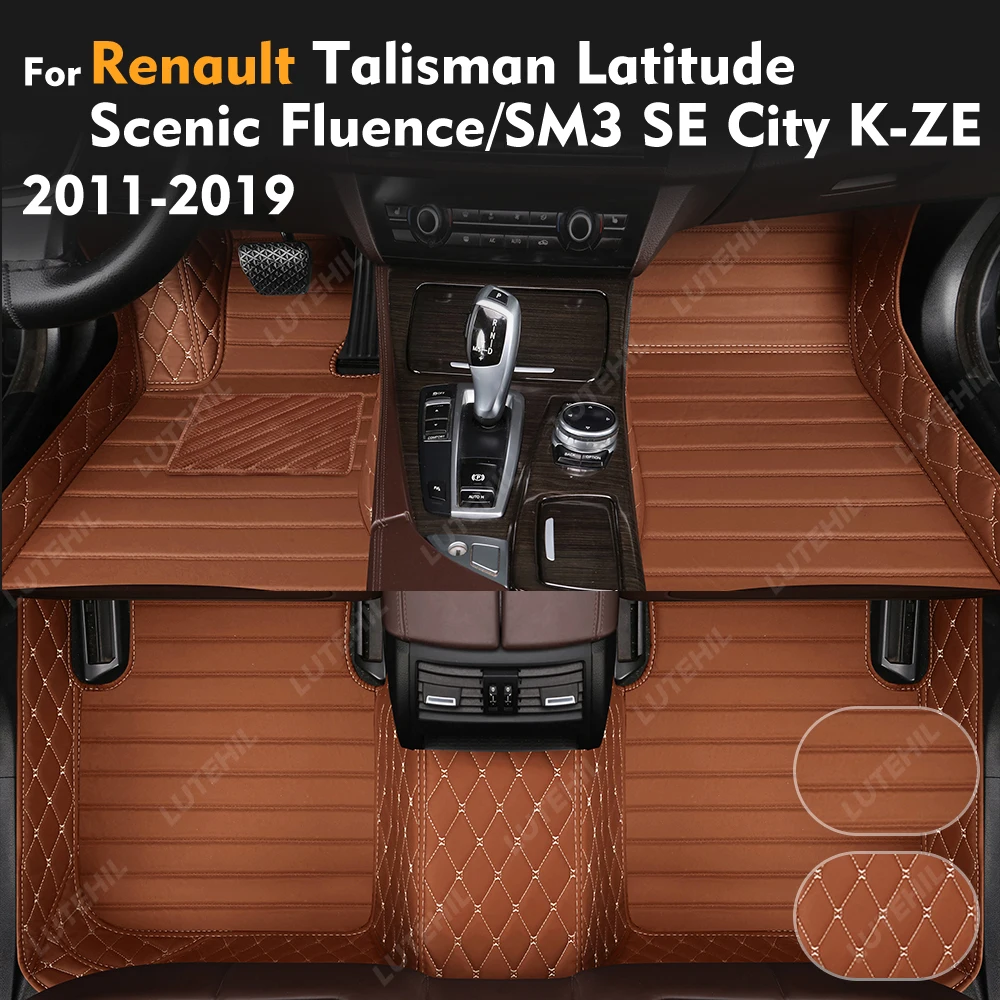 LUTEHIL For Renault Talisman Latitude Scenic Fluence/SM3 SE City K-ZE 2011-2019 Custom Car Floor Mat Interior Protective