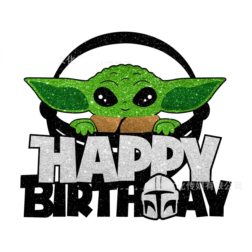 Star Wars Baby Yoda Cake Topper Anime Children Birthday Cake Decor Party Supplies Boy Girl Baby Shower Cupcake Accessories Gift