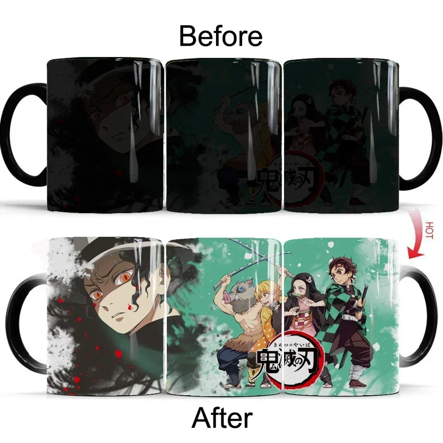 Demon Slayer: Kimetsu No Yaiba 350ml Color Changing Coffee Mug 11oz Ceramic Tea Cups Safe Package Drop Shipping Mugs