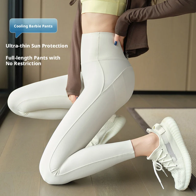 

New Summer Thin Shark Pants Women Outerwear 2026 New High Waist Lifting Butt Tight Yoga Pants Tummy Control Breathable Leggings