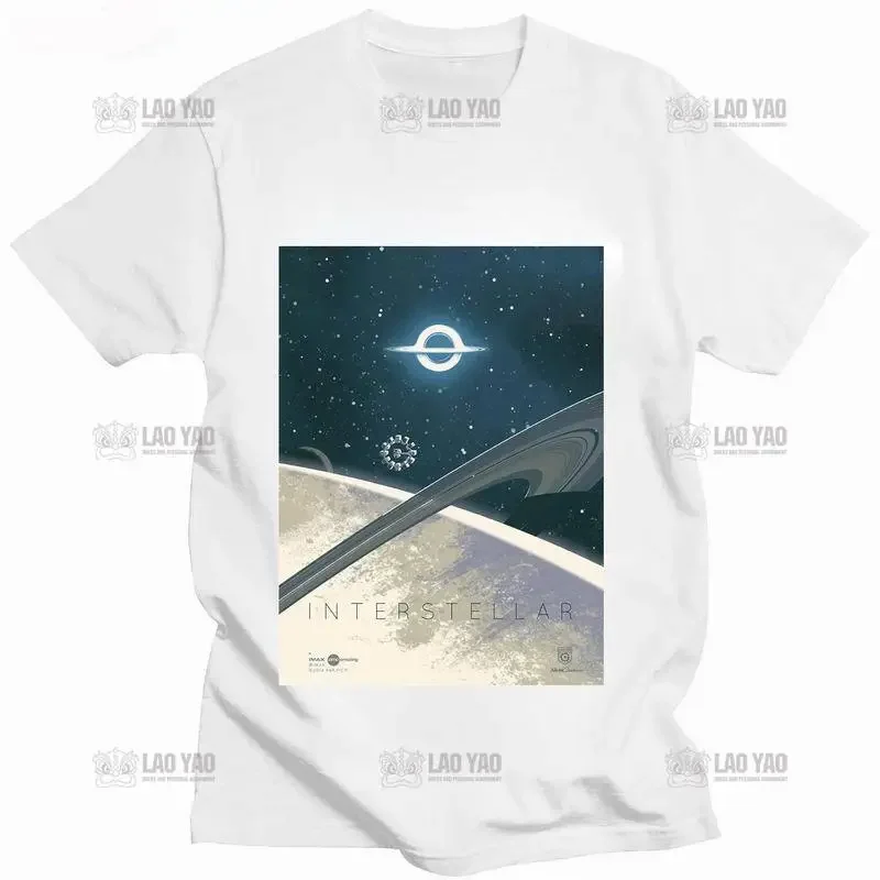 Classic   Movie  Interstellar (2014) Universe T Shirt Men Summer O-neck  Short-sleev  T-shirt Streetwear  Y2k Kawaii Clothes