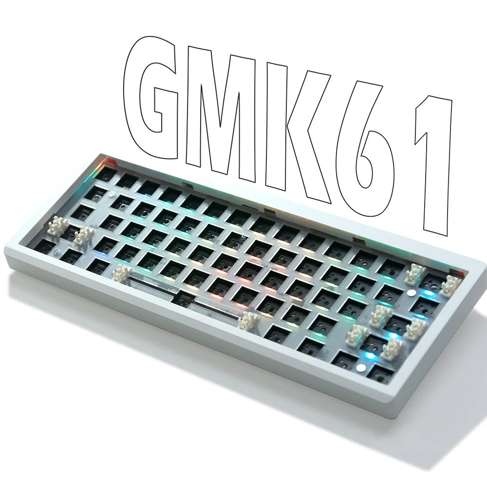 Gmk61 60% Mechanische Keyboard Kit Pakking Bluetooth 2.4G Draadloze Hot-Swappable Aangepaste Rgb Backlit