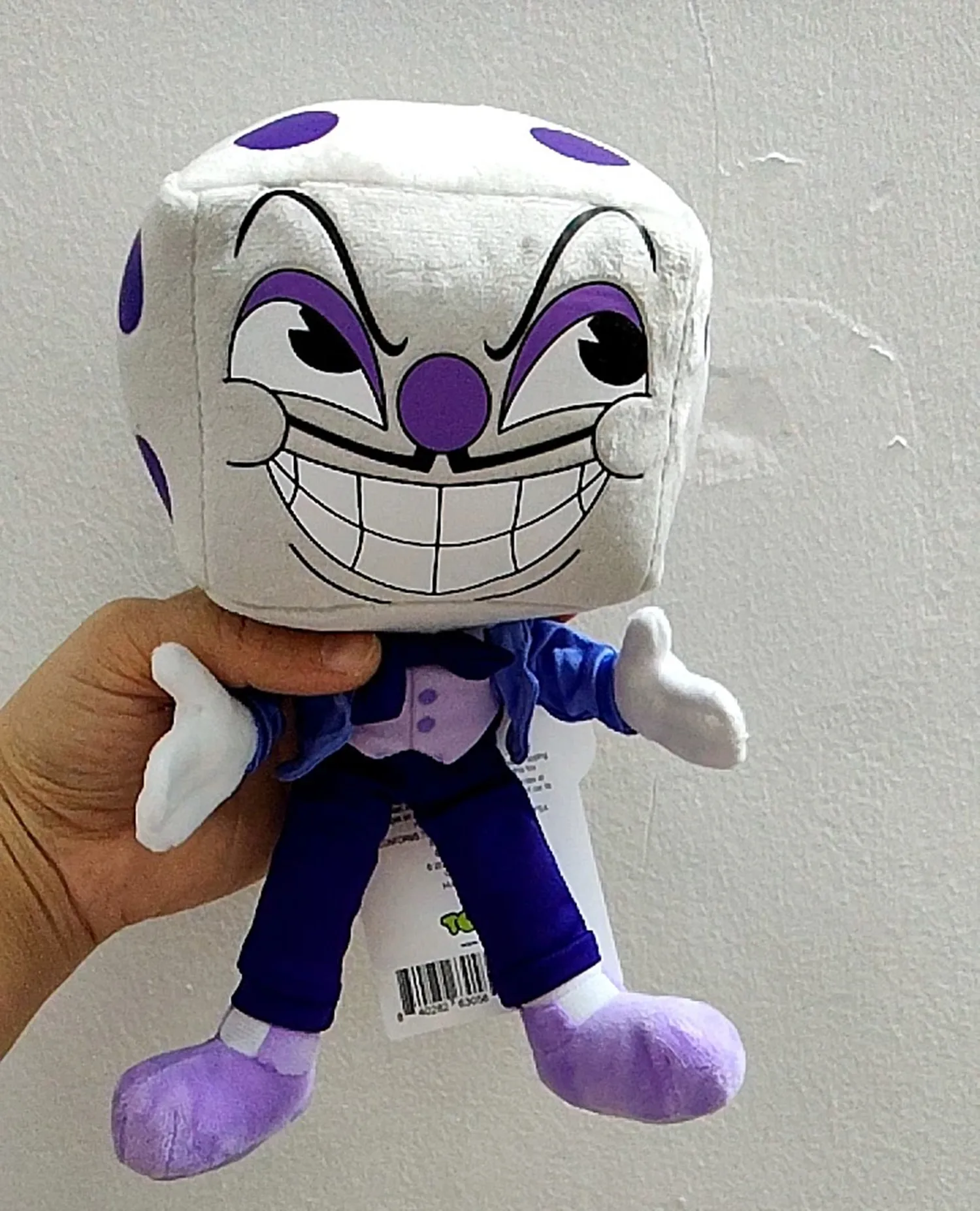 

New Cute Game Cuphead King Dice Fiesta Box Head Mugman Plush Kids Stuffed Toys For Children Gifts 22CM