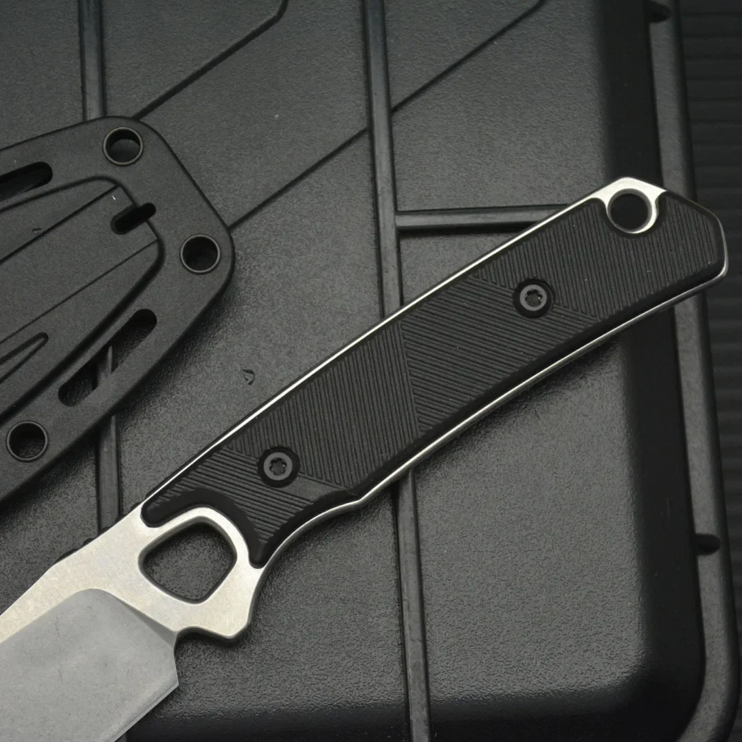 التخييم في الهواء الطلق جبل 2048 شفرة مثبتة سكين تسلق الرحلات الشواء الدفاع عن النفس الصيد المحمولة EDC المعدات الأساسية