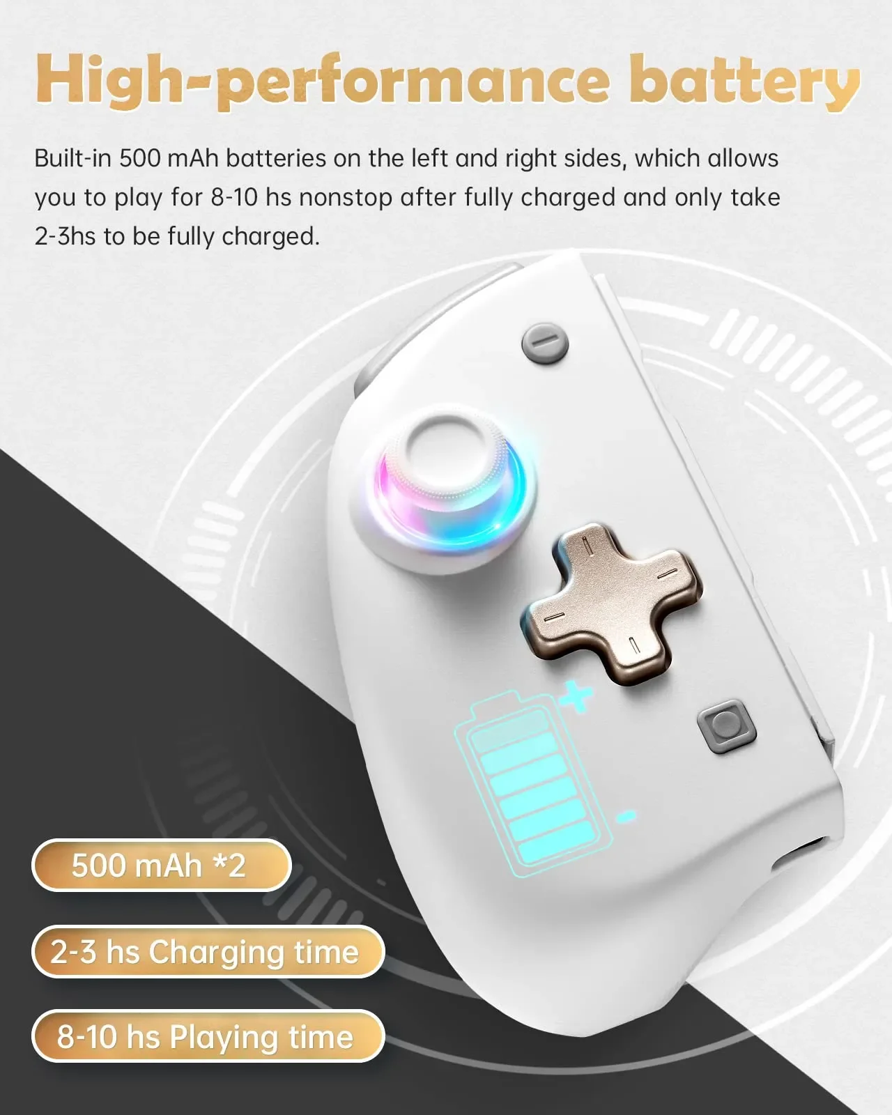 Imagem -02 - Doyoky-joycon Rgb Clássico para Nintendo Switch Despertar Automático Oled Vibração Dupla Função Turbo de Eixos Wireles Nintendo Edição 2023