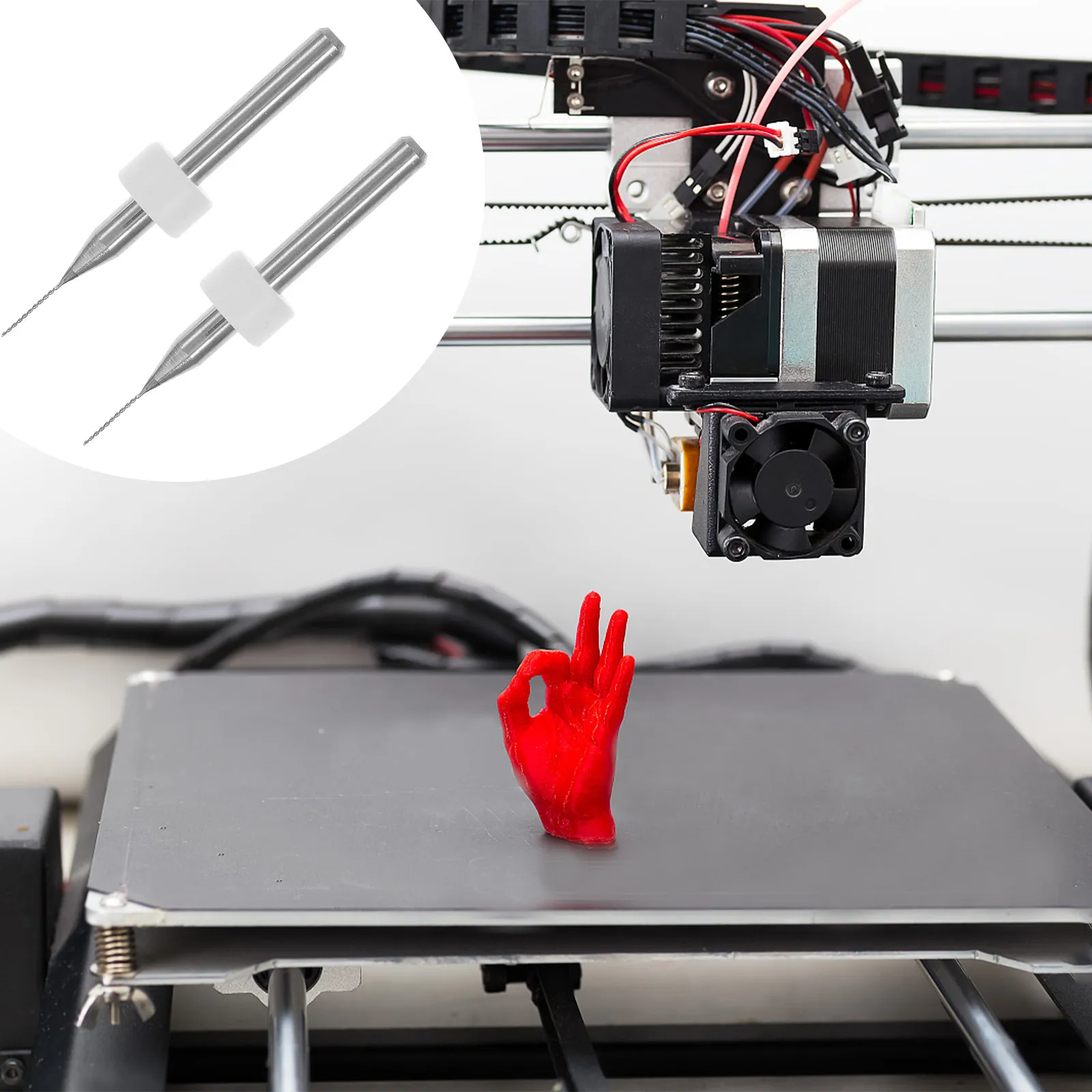 

Набор из 10 сверл из вольфрамовой стали 0,4 мм для чистки сопел экструдера 3D-принтера