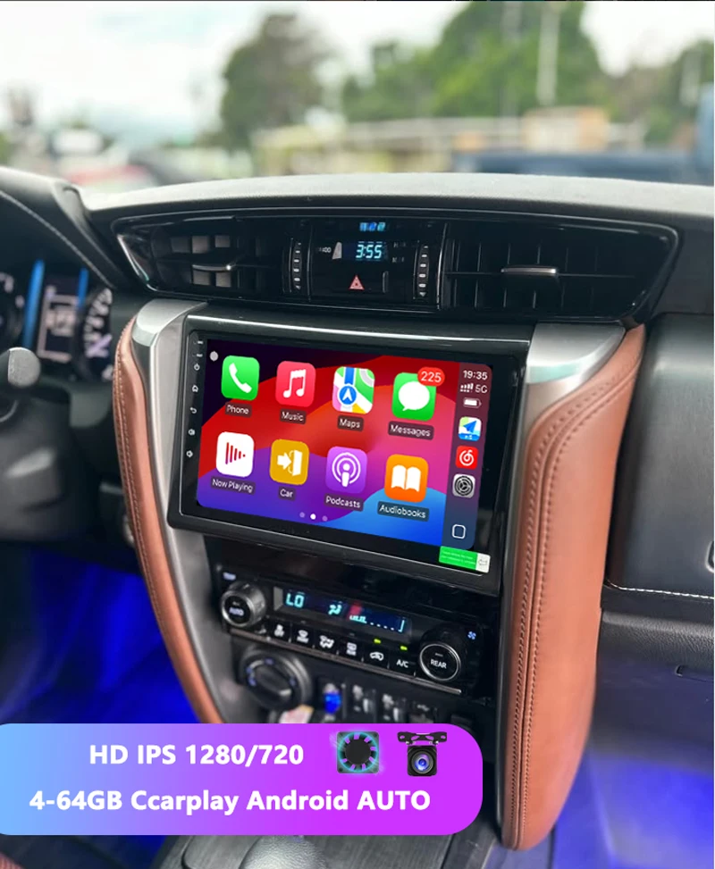 2Din Car Radio Wireless Carplay Android Car Multimedia Player 2din for Toyota Fortuner 2015 2016 2017 2018 2019 2020 2022