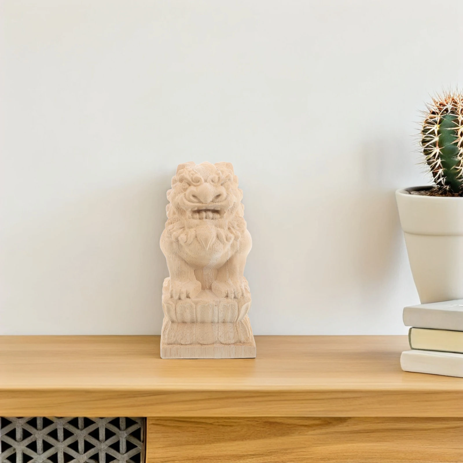 

Feng Shui Fu Dogs Garden Ornaments Blank Guardian Lion Figurine Bridge Landscape