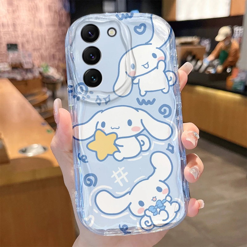 Cinnamoroll Wave Case for Samsung Galaxy S25 S24 S23 S22 S21 Ultra Plus S20 FE A73 A72 A71 A55 A54 5G A53 A52 A51 4G Back Cover - náhled 5