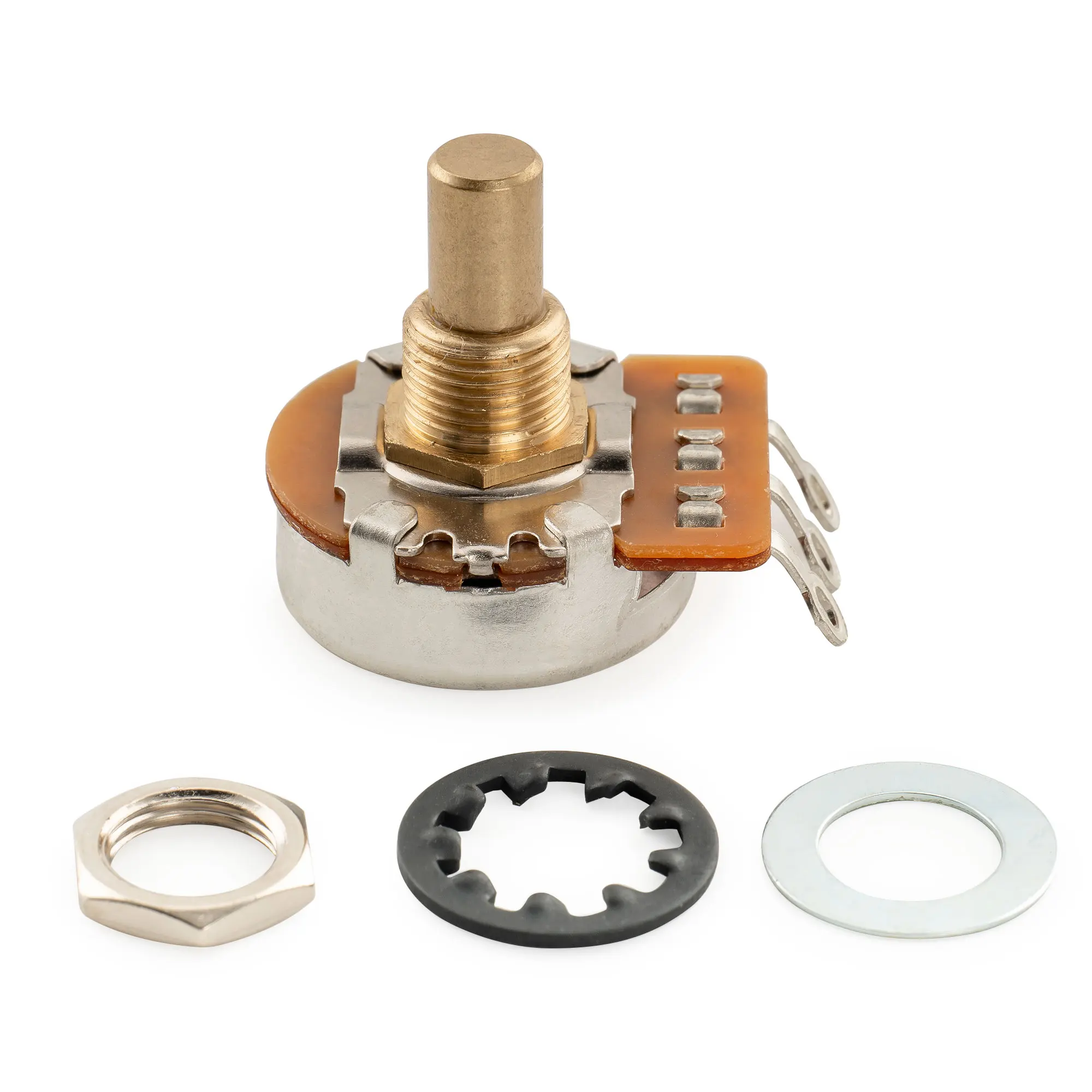 Musiclily Pro HD A250K/B250K/A500K/B500K/A1M/B1M Potentiometer aus Vollmessing mit Kurzem Schaft 1/4 Zoll Audio Linear-Taper-Potentiometer – Detail 10