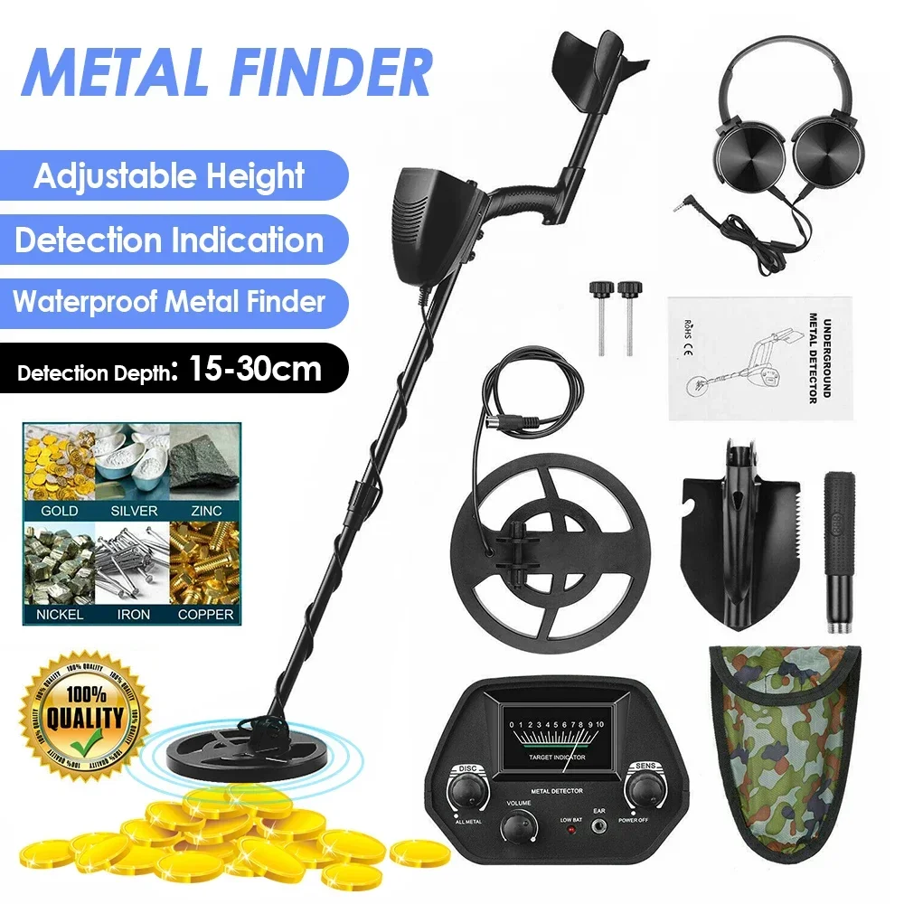 Metal Detector Set  - Metal Detector Waterproof,Metal Detector Professional Large Search Coil, Gold Detector Height Adjustable