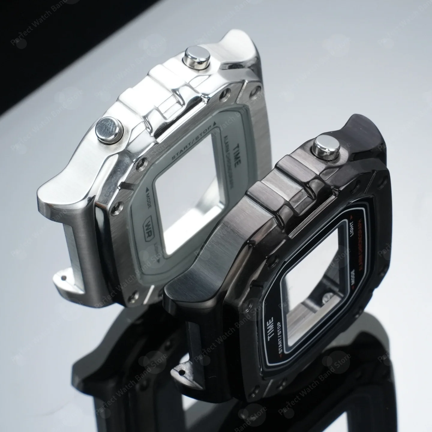 For Casio 3224 W-218 217 Modified Upgrade Stainless Steel Watch Case W218H Waterproof Metal Watch Bezel Metal Housing 18mm Strap