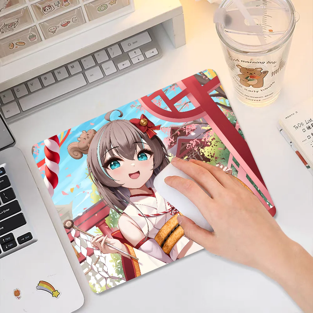 Game Anime Hololive Vtube Natsuiro Matsuri Mousepad Small LockEdge Mouse Pad For Gamers Computer Desk Pad Rectangular Anti-slip