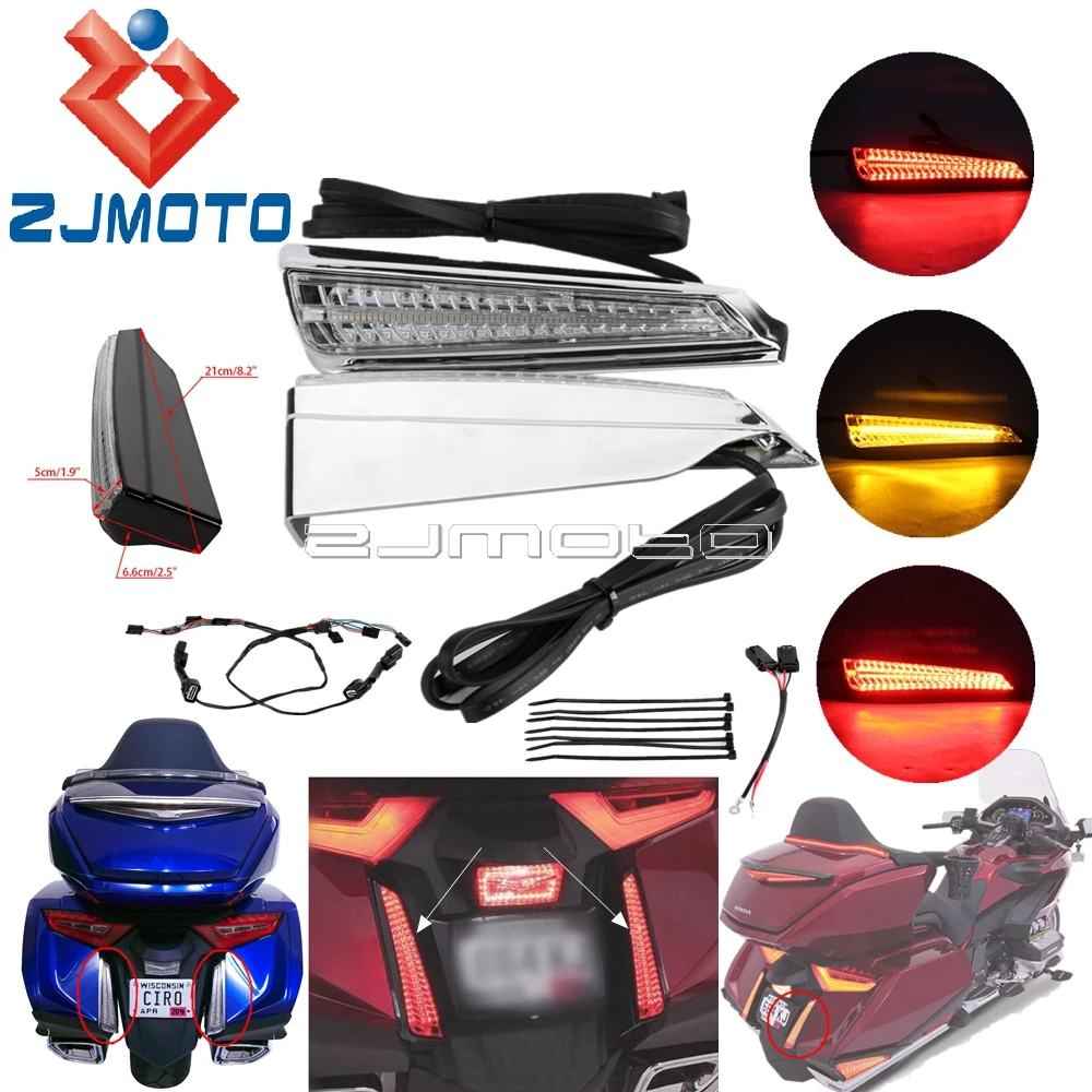 

Motorcycle Saddlebag Mudguard Accent Light LED Filler Panel Decorative Lamp For Honda Gold Wing GL1800 Tour DCT Airbag 2018-up