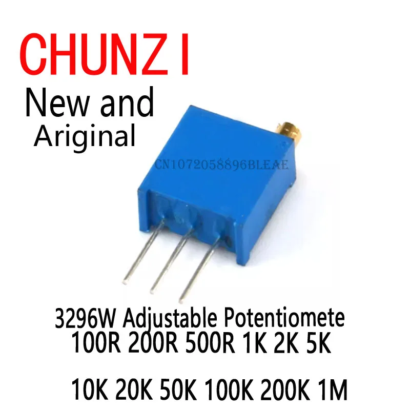 13Kinds*1pcs=13pcs Hjxrhgal Contains 100R 200R 500R 1K 2K 5K 10K 20K 50K 100K 200K 1M 3296W Adjustable Potentiometer Kit