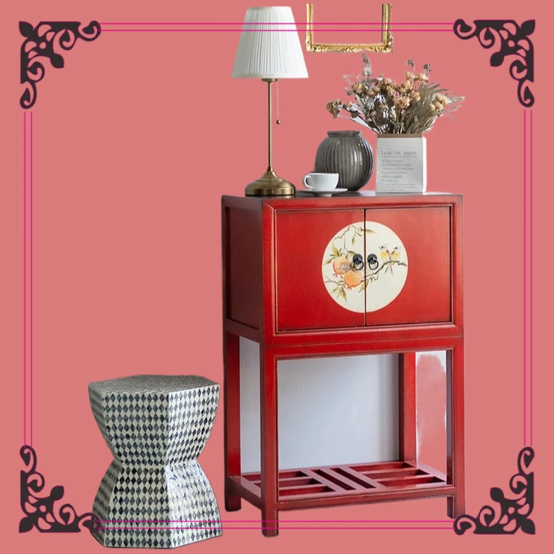 جديد النمط الصيني Mijia تأثيث المنزل الطعام خزانة جانبية خزانة الشاي حامل زهور خزانة