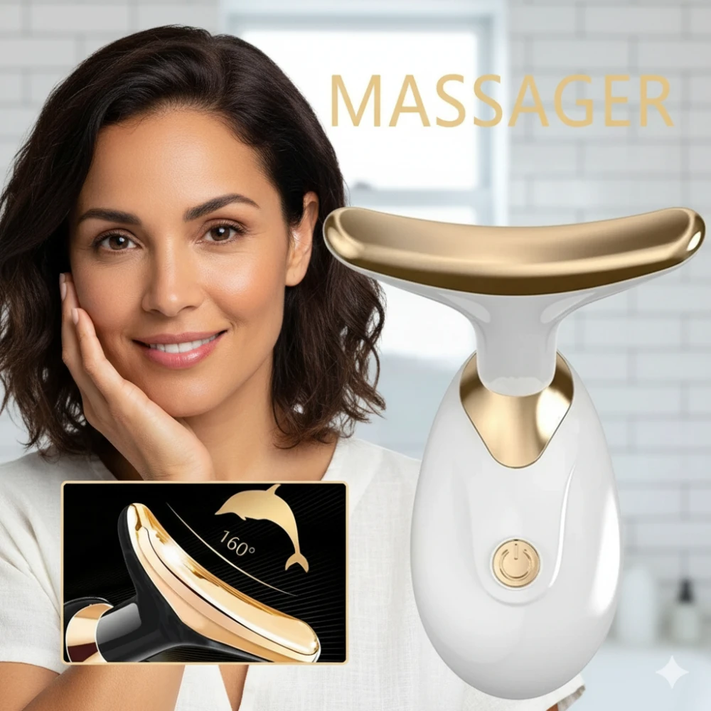 Face Slimming and Double Chin Removal Beauty Device, Neck Lifting Beauty Device, Anti-wrinkle Facial Vibration Massager