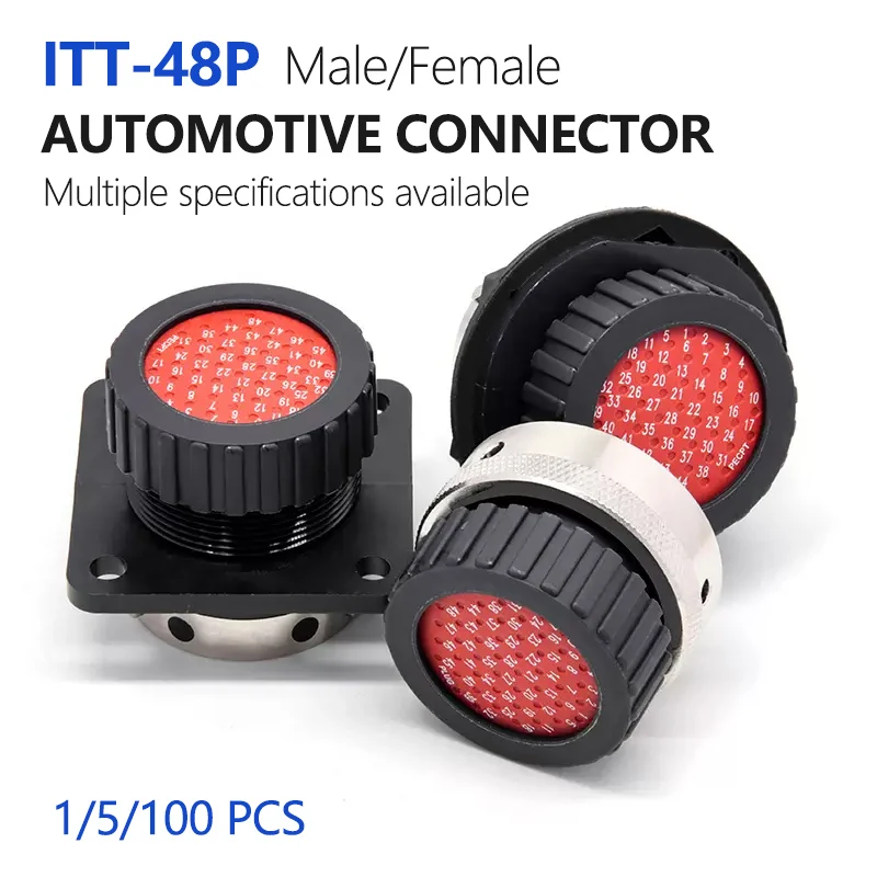 

1/5/100 pcs aviation plug connector ITT male and female terminal car plug 48P waterproof connection 192900-0425 192900-0437