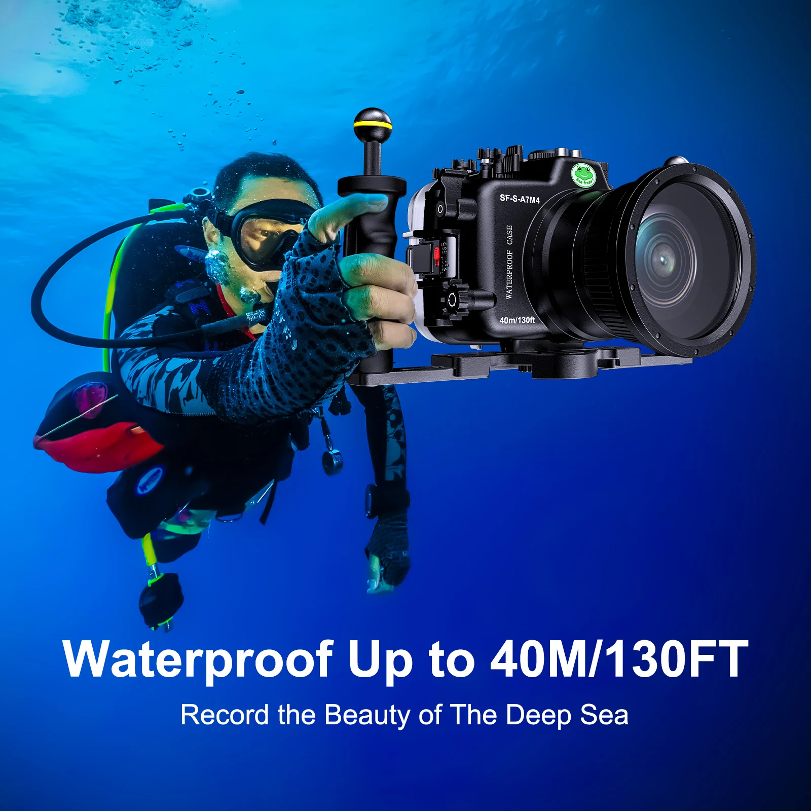 Seafrogs [40M/130FT] Custodia per fotocamera subacquea Custodia per immersione impermeabile per Sony A7M4 16-35MM 28-70MM 90MM