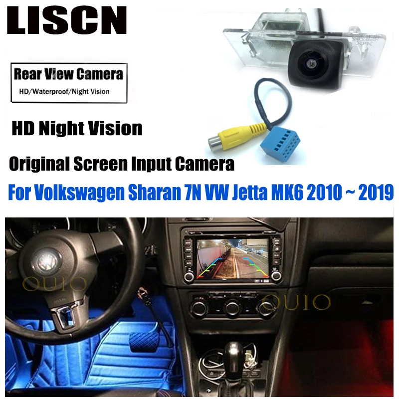 

HD fisheye Rear Camera For Volkswagen Sharan 7N VW Jetta MK6 2010 ~ 2019 Original Screen Input Backup Parking Reversing Camera