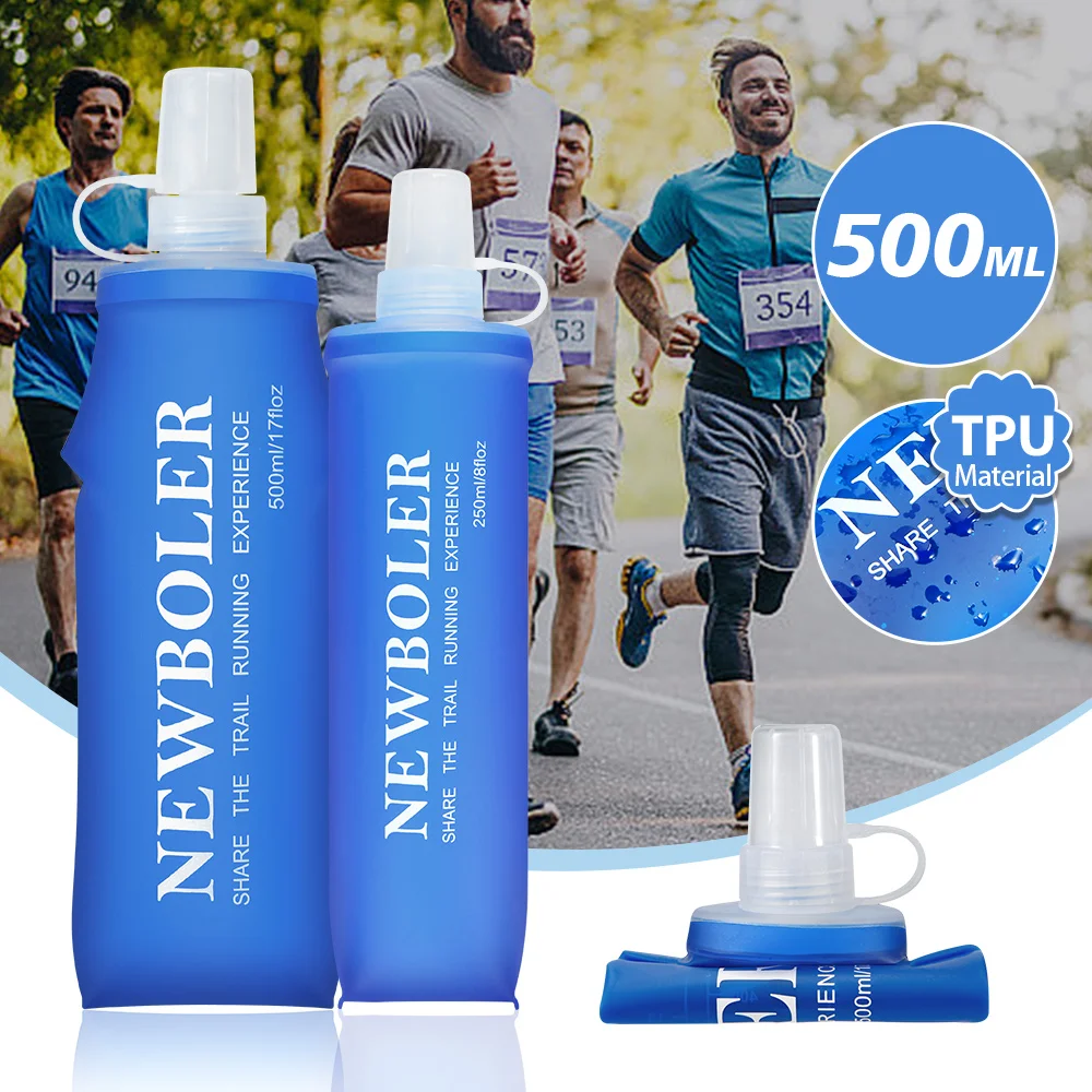 150/250/500ml Butelka na wodę TPU Składana miękka kolba Sportowa butelka na wodę Składana butelka na wodę Bieganie Kemping Piesze wycieczki