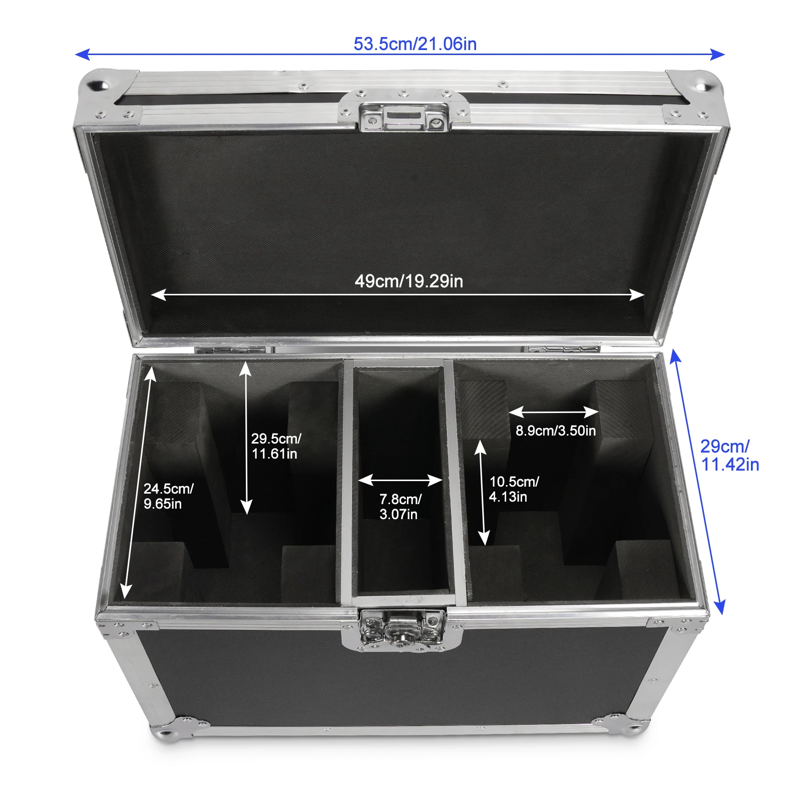 Airline Case Heavy-duty Gator Case for 2PCS Moving Head Light, Flight Case with Built in Wheels and Retractable Tow Handle