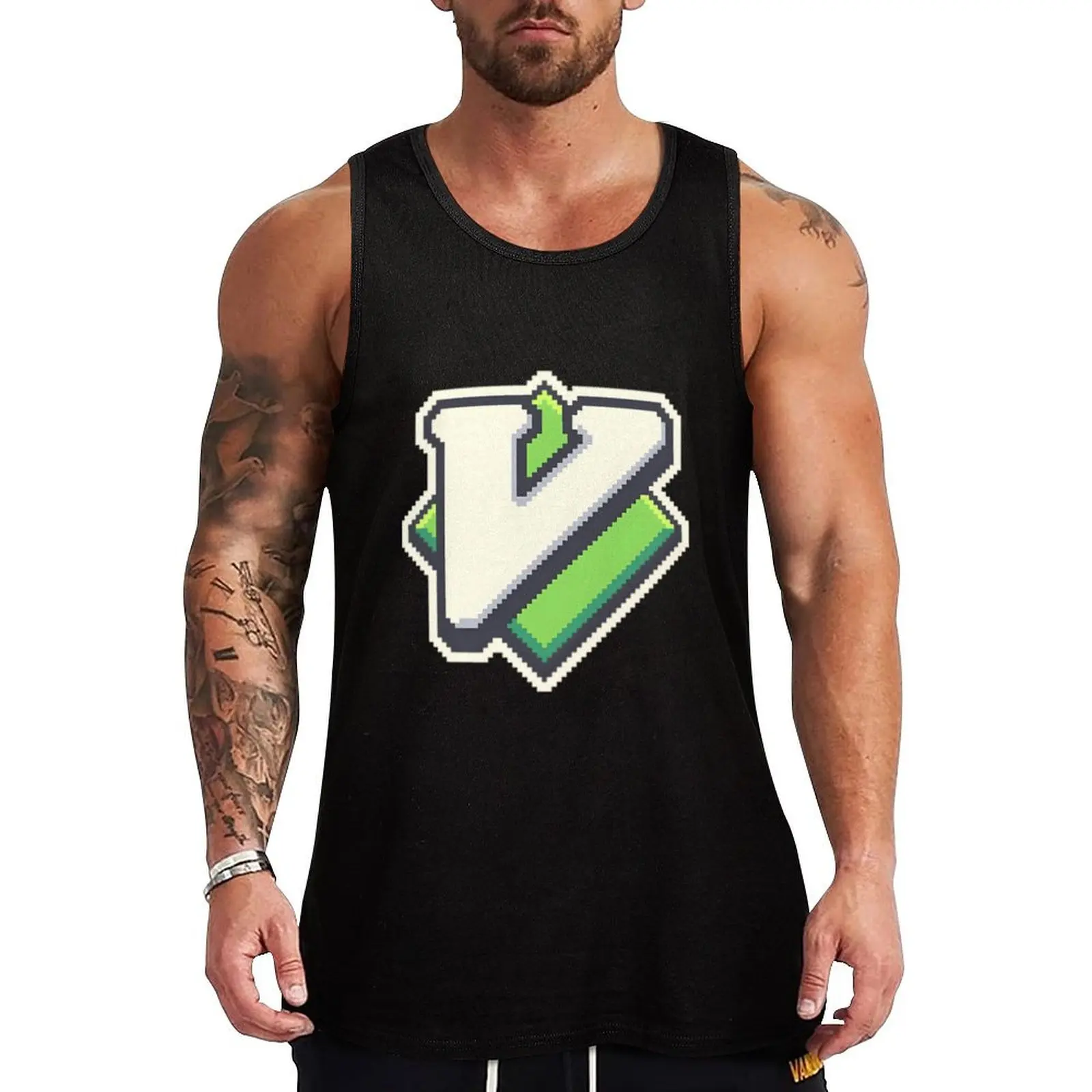 

Vim Pixel Art \t \t Copy\t Tank Top Men's summer t-shirt anime t-shirts Men's sleeveless