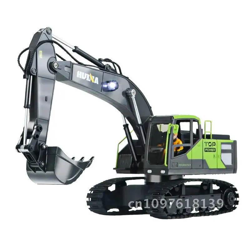 New product 13 channel simulation remote control alloy dai excavator 1:18 with smoking excavator hook machine children's toy