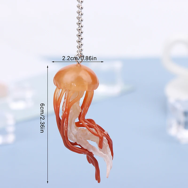 Original Toy Jellyfish Figure Keychain Pendant Kawaii Jelly Fish Cute Anime Figurine Gift