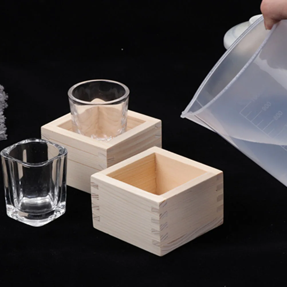 

Wooden Sake Cup Glass Japanese Tea Rice Cups Handmade Mermaid Drinking Mug Microwave Safe Dishwasher Transparent