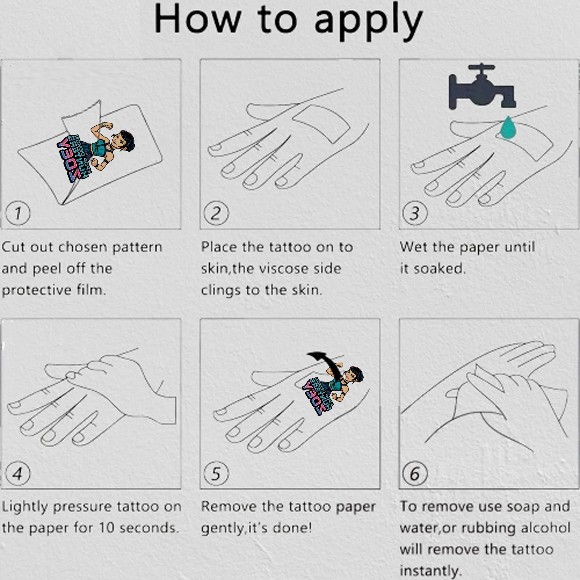 K-pop شيطان الصيادين HUNTR X المحارب رومي ميرا زوي جينو سيلين Kpop المؤقتة الوشم ملصق تزيين مقاوم للماء هدية حفلة #4