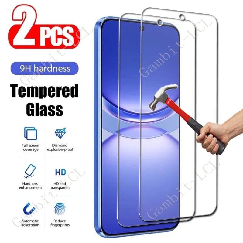 Película de Proteção de Tela de Vidro Temperado, Adequado para Huawei Enjoy 70 Pro, 70s, 60, Nova 12 SE, 12i, 12 s, Y72, 11, 10 Lite, 11i, Y62 Plus, y71, Y91, PCes 2