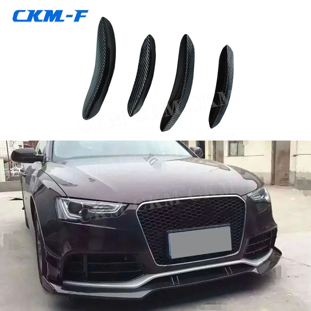 

Carbon Fiber Front Bumper Side Fins Splitters Spoiler for Audi RS5 B8.5 2012-2016 Bumper Side Spoiler Fins Trims Accessories