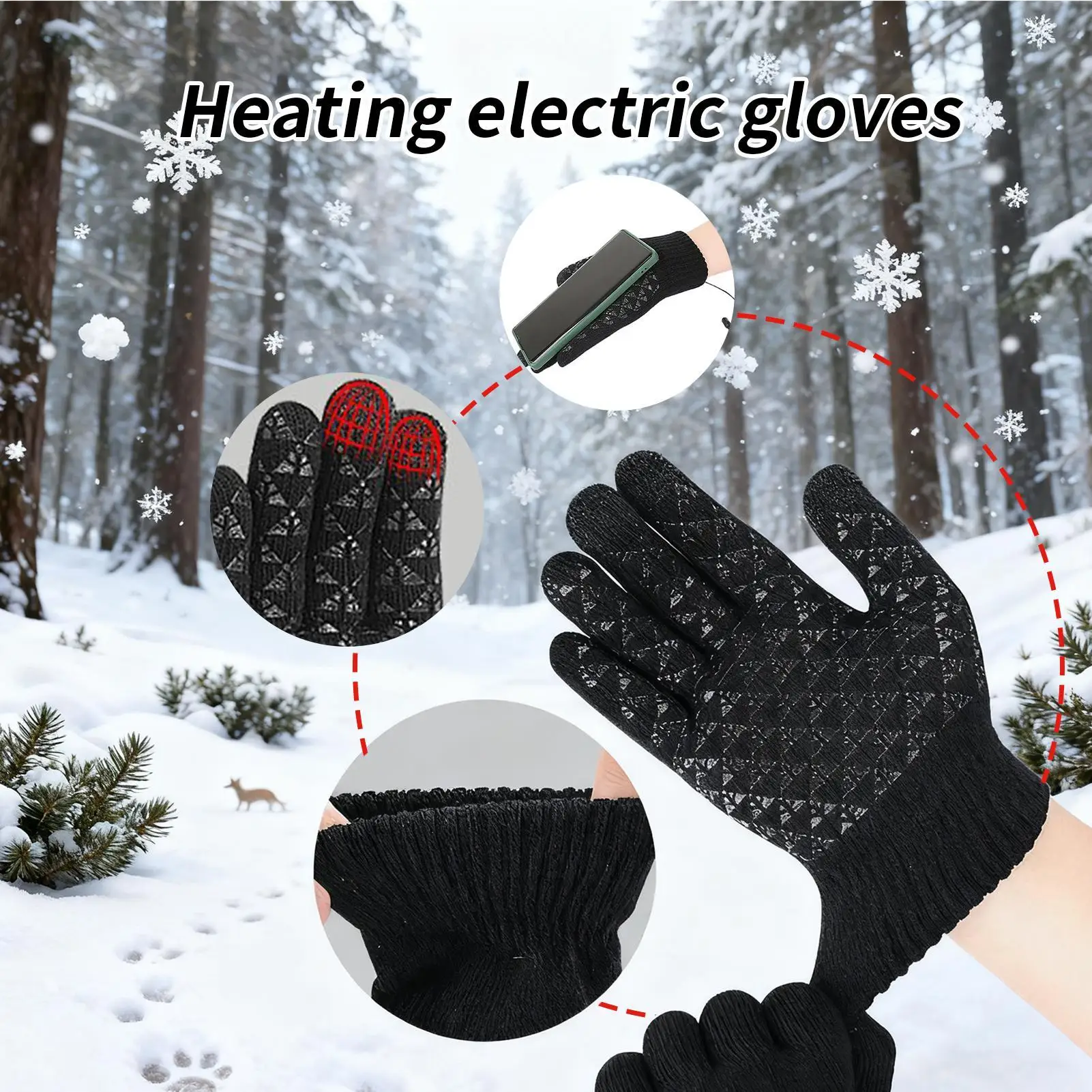 

Зимние теплые перчатки с сенсорным экраном, зимние перчатки для сноуборда, вязаные перчатки, грелки для рук для альпинизма, верховой езды, кемпинга